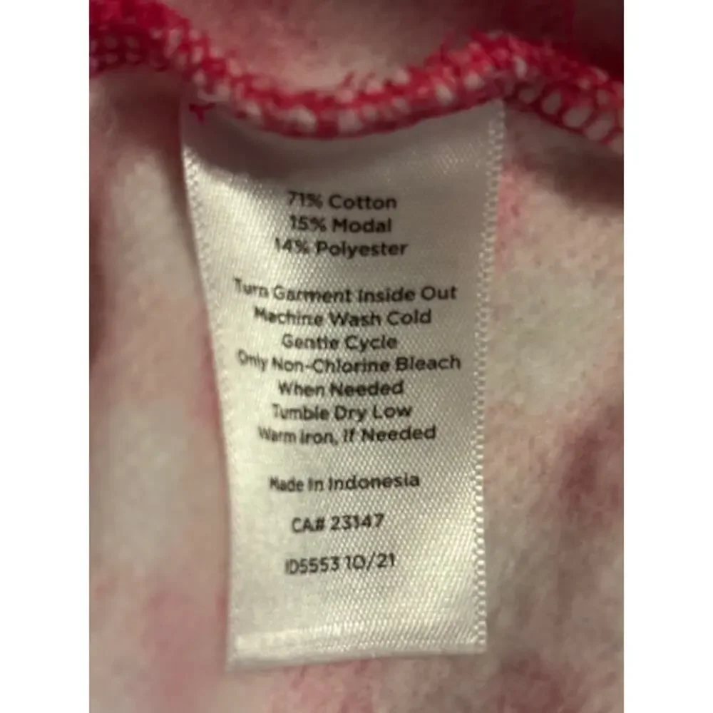 Talbots Small Petite Pink and White Gingham Check Sweatshirt‎